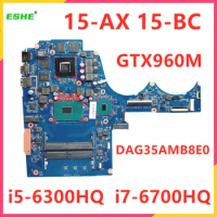 DAG35AMB8E0 G35A For HP 15-AX 15-bc015tx 15-BC Laptop Motherboard With i5-6300HQ i7-6700HQ CPU GTX960M GPU 856674-001 856678-001
