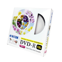 【RITEK】16X DVD-R 10片 頂級亮面高畫質可印式光碟