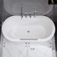 泡澡桶獨立浴缸壓克力家用免安裝雙層保溫小戶型獨立式民宿酒店可移動浴缸浴盆