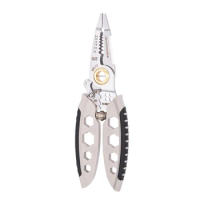 7 Inch Multi-Function Wire Stripper Professional 22-10 AWG Wire Stripping Tool Portable Cable Cutter Crimping Pliers