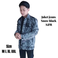 jaket jeans premium/jaket jeans pria wanita/jaket jeans printingan/jaket jeans murah/jaket outdoor L