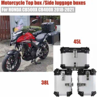 For HONDA CB500X CB400X 2018-2021 Motorcycle Side Case Top Luggage Box Bag Storage Moto Trunk Rear Helmet Topcase Accessories