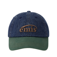 หมวกผ้ายีนส์ Emis ผ้าคอร์ดูรอย New Logo Denim Ball Cap สี Dark Blue Denim ของแท้ 100% พร้อมส่ง