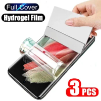 3PCS Full Cover Hydrogel Film For Samsung Galaxy S23 S22 S21 S20 S10 S9 S8 S7 Ultra Fe Plus EDGE 5G Transparent Screen Protector