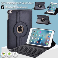 360 Rotating Case for Apple IPad Mini 4 5 A1538 A1550 A2133 A2124 A2125 A2126 Anti-fall Tablet Cover + Bluetooth Keyboard