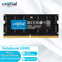 Crucial RAM 8GB 16GB 24GB 32GB 48GB DDR5 4800MHz 5600MHz SODIMM 1.1V CL40 CL46 Laptop Memory for Laptop Notebook Ultrabook