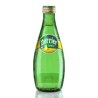 (活動) 法國Perrier 氣泡天然礦泉水-檸檬口味 玻璃瓶(330mlx24入)