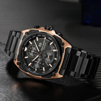 Evans Jayden Jam Tangan Pria 9604 Rantai Kaca Sapphire Chronograph Water Resistant 5 ATM Stainless W