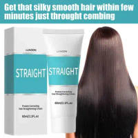 60ml Keratin Hair Straightening Cream Professional Damaged Treatment Faster Smoothing Curly Hair Care Protein Correction Cream