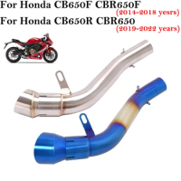 For HONDA CB650F CBR650F 2014 - 2018 CB650R CBR650 2019 - 2022 Motorcycle Exhaust Escape Modified 60mm interface Mid Link Pipe