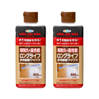 【日本Asahipen】超耐久水性樹脂地板蠟 500ML 二入 長效耐久一年(石英磚 木地板 塑膠地板 PVC地板 除蠟劑)