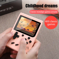Mini Handheld Game Player Portable Two Players Video Game Consoles 400 Games in 1 Colorful HD Screen Game Box Gift for Kids