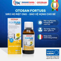 Siro Ho Cho Bé Otosan Fortuss Vị Mật Ong Ngọt Giảm Ho Khan Đau Rát Khàn Tiếng Tan Đờm Chai 180g