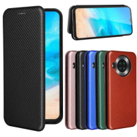 For Cubot Note 20 Case Luxury Flip Carbon Fiber Skin Magnetic Adsorption Case For Cubot Note 20 Note20 Phone Bags
