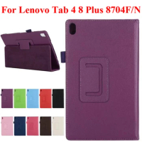 For Lenovo tab 4 8 Plus 8704 Cover Case PU Leather Bag sleeve Tab4 8Plus 8.0" Tablet Protector Shell Skin TB-8704F 8704X Holder