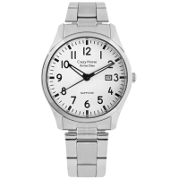 【Roven Dino 羅梵迪諾】簡約時尚 數字刻度 藍寶石水晶玻璃 日期 不鏽鋼手錶 白色 38mm(RD9811-W)