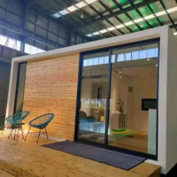 Factory built homestay prefabricated 20ft 40ft container house office villa hotel cabin