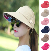 Summer Sun Hats Women Foldable UV Protection Sun Hat Visor Sun creen Floppy Cap Femme Outdoor Beach Hat