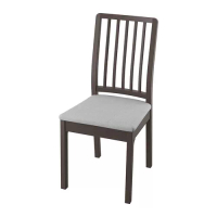 EKEDALEN 餐椅, 深棕色/orrsta 淺灰色