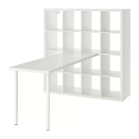 KALLAX/LAGKAPTEN 書桌/工作桌組合, 白色, 147x179x147 公分