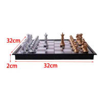 Chess Board Game Family Game with Folding Chess Board Chess Game Board Game Set Travel Chess Set for Adults Family Beginner