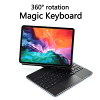 Magic Keyboard For Apple iPad Pro 12.9 2021 2020 2018 Rotatable Folding Wireless Bluetooth with Backlight Magnetic Case Keyboard
