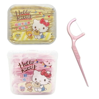 三麗鷗 Hello Kitty 超韌牙線棒，單支包裝 攜帶型牙線棒 盒裝牙線棒 獨立包裝牙線棒，X射線【C103139】
