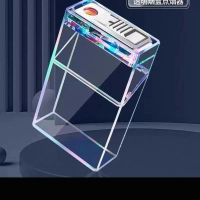 Kotak Penyimpanan Motif Transparan Plus Pemantik Usb Charger
