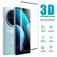 3D Curved Tempered Glass Protective Film For Vivo X100 Pro X100pro 100X X 100 Transparent Screen Protector Full Protection Films