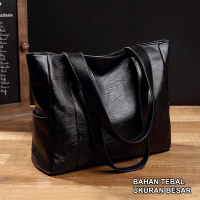 Tote bag Wanita Kulit Kapasitas Besar Bahan Tebal - Totebag Kulit - Tas Wanita Pengajian Bahu Wanita