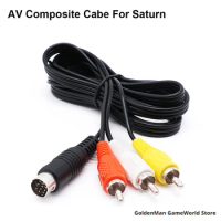 BitFunx Composite 3RCA AV Audio Video Cable For Sega Saturn Console