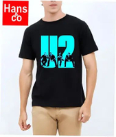 Kaos Pria Premium Motif 3Dimensi U2 Animasi Tshirt Oblong Laki Hc0580 By hans & co abu 2XL