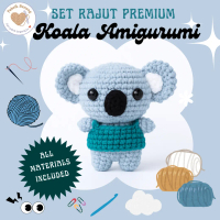 SET RAJUT PREMIUM KOALA / DIY CROCHET AMIGURUMI KOALA (FREE PATTERN)