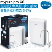 【台灣公司貨】【BRITA】mypure pro X6超微濾專業級淨水系統《贈大同電茶壺及全台安裝》《水質軟化》