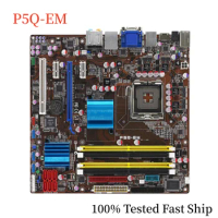 For Asus P5Q-EM Motherboard G45 LGA 775 DDR2 Micro ATX Mainboard 100% Tested Fast Ship