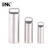 Waterproof Titanium Alloy Pill Case Medicine Tablet Storage Keychain Box Outdoor Fisrt Aid Tool Cache Drug Container Health Care