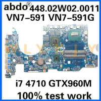 For Acer aspire VN7-591 VN7-591G Laptop Motherboard. 14206-1 448.02W02.0011 CPU i7 4710HQ GPU GTX960M tested 100% work