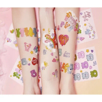 ️พร้อมส่ง️ สติกเกอร์ แคร์แบร์ ＳＴＩＣＫＥＲ    ＴＡＴＴＯＯ Care bears Care-A-lot 40th. (1ชุดมี 4แผ่น) คําแนะนํา