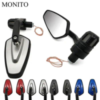 22mm Motorcycle Handle Bar End Mirror Rear View Side Mirror Turn Signal For SPEED TRIPLE 1050 GT RS SRINT ST STREET TWIN
