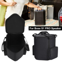 Travel Case with Pockets Dual Zipper Big Capacity Carrying Case Scrarch Proof Fall Preventive for Bose S1 Pro Audio Microphone