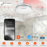CPVAN Tuya Smart WiFi Smoke Detector and Carbon Monoxide Detector Home Security System Wireless Fire Detector Smoke Co Alarm