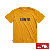 EDWIN 復古LOGO短袖T恤-男款 土黃色