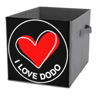 I Love Dodo Classic Storage Tank Folding Storage Box Large Capacity Storage of Socks Durable Convenient Funny Graphic Bedroom S