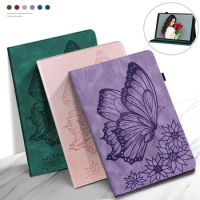 Case for Samsung Galaxy Tab S5E 2019 Wallet Retro Butterfly tablet cover for Tab S5E 10.5 inch smart case stand shell+pen+film