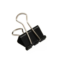Black dovetail clip Binder paper clip Fold Back Clip School office supplies set spring