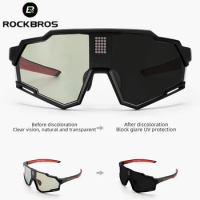 ROCKBROS Smart LCD Photochromic Glasses Cycling Polarized Glasses UV400 Electronic Rapid Color Change Sports Bicycle Goggles