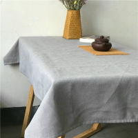 桌布茶幾棉麻布藝簡約現代桌墊棉麻日式書桌布純色中式茶臺墊北歐