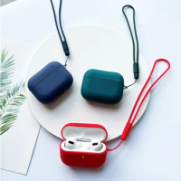 For AirPods Pro 2 2022 Earphone Case with Lanyard Anti-lost Cover [Front LED Visible] for AirPods Pro 2 Silicone Case