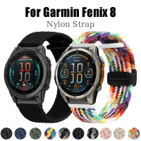 Dây đeo bằng Nylon dành cho Garmin Fenix 8 51mm 47mm Vòng đeo tay thoáng khí Dây đeo Vòng bện Garmin