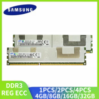 Samsung Server RAM DDR3 4GB 8GB 16GB 32GB memory REG ECC 1066 1333 1600 1866MHz PC3 RAM support x79 LGA 2011 motherboard